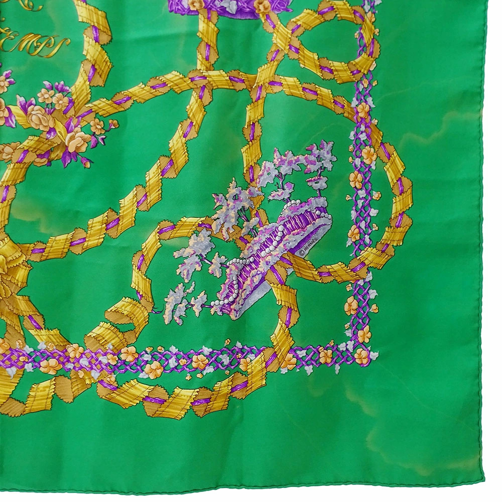 Hermes Scarf Carre90 LE SACRE du PRINTEMPS Spring Festival Silk Large Stylish r0 thumbnail 6