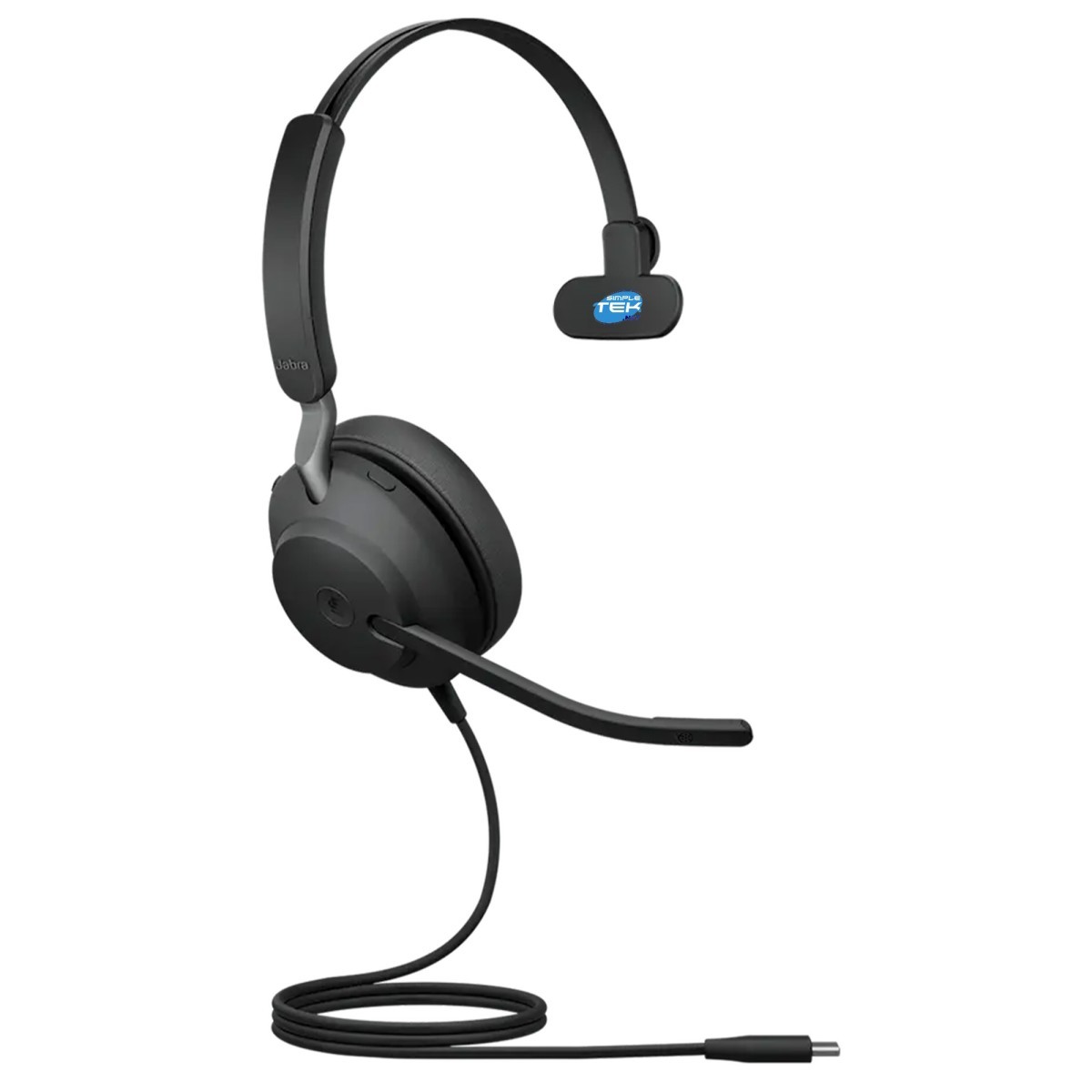 Jabra Evolve2 40 USB-C Mono Headset Mit Kabel Boom Mikrofon Schwarz - Bild 2