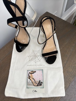 Charlotte Olympia NWOB Strappy Black Sandal Size 38.5
