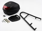 Lexmoto Diablo rear luggage rack with luggage Top Box  28L DEAL (Fits 1 Helmet)