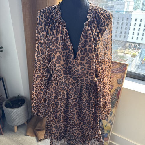 Leopard - Strapless Leopard Print Chiffon A Line Homecoming Dress with Beading Leopard / 16
