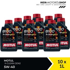 Motul 8100 X-clean GEN2 5W-40 Mercedes MB BMW Opel 10x1 Liter = 10 Liter Motul 8100 X-clean GEN2 5W-40 Mercedes MB BMW Opel 10x1 Liter = 10 Liter
