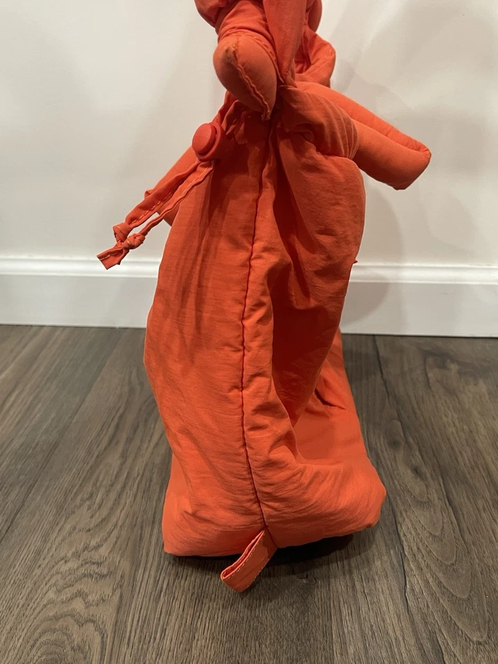 Olend Soft Bag Backpack Crossbody Tote Double Handles Orange Water Resistant - Image 2 of 4