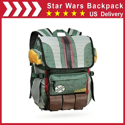 Star Wars Backpack Laptop Bag Large Boba Fett Travel Outdoor