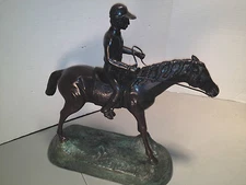 Bronze Race Horse with Rider - No Maker Mark