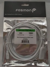 Fosmon Mini Displayport to HDMI Adapter 6ft white HD1834