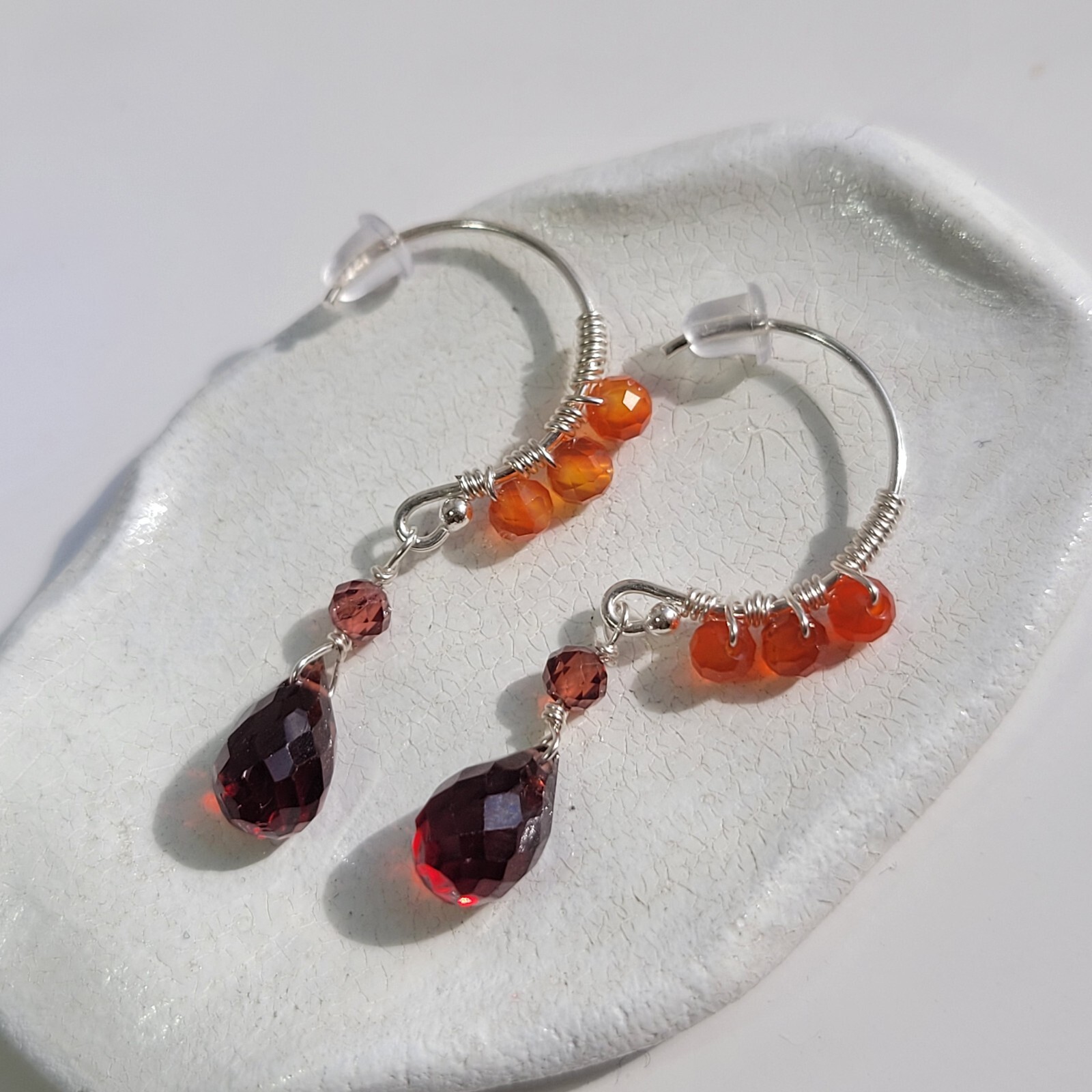Boucles d'oreilles argent 925 cornaline : le bijou bohème chic idéal