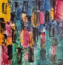 Paul-Emile Borduas Signed Automatist Abstract Oil Painting on Canvas - Canadian