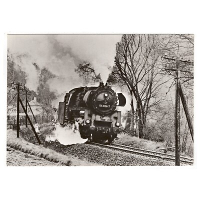 Postcard Railway/Steam Locomotives in Use Series 58.30 in Gera-Süd