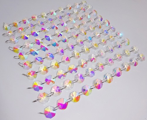 Attrape-soleil cristal AB gouttes arc-en-ciel prismes feng shui mobile carillon à vent perles - Photo 61 sur 81