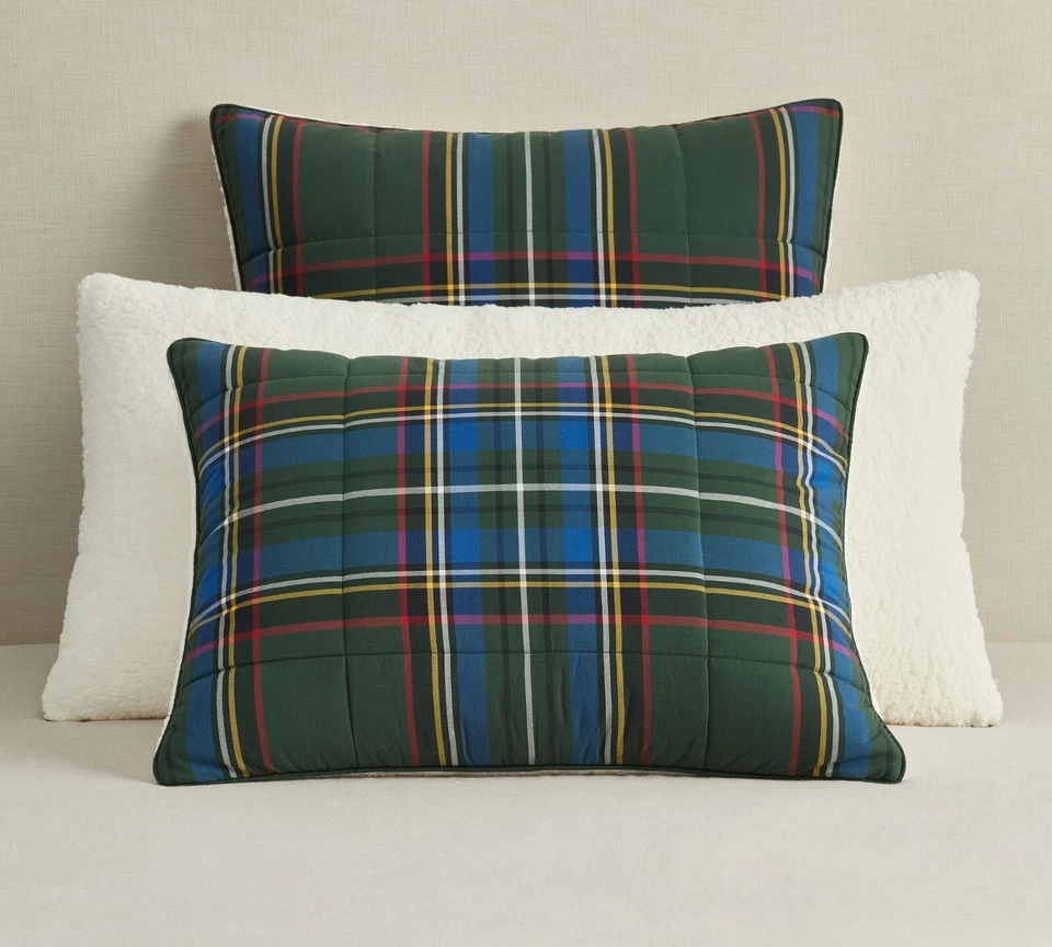 Funda de almohada Pottery Barn a cuadros Disney vacaciones Stewart Sherpa Lodge fiesta regalo / Foto 4 de 4