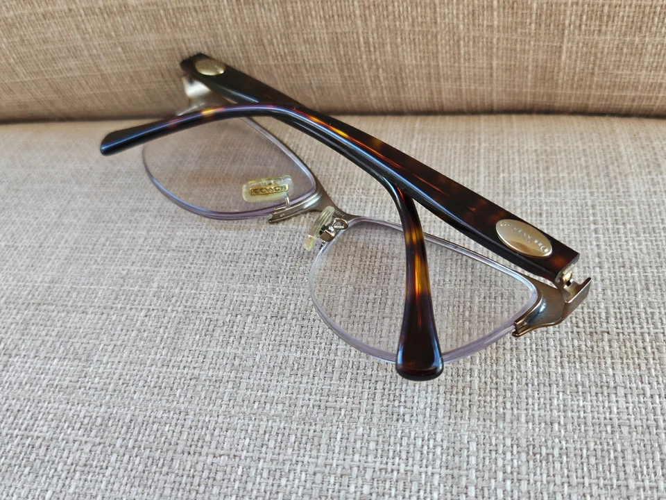 Marco de gafas Coach para mujer HC5066 medio borde marco de gafas arena/tortuga oscura Foto 4 de 4