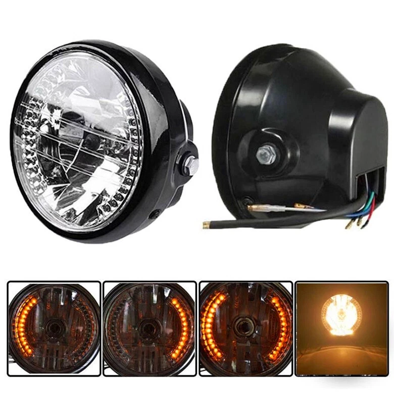 6.5" Motorcycle Headlight Led High Low DRL Universal For Cafe Racer - Изображение 3 из 4