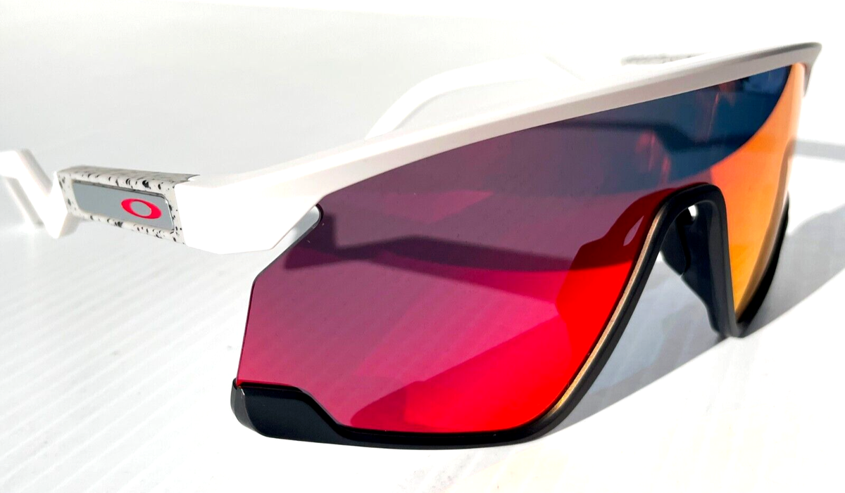 NEW Oakley BXTR Matte White & Black PRIZM Road Ruby Lens Sunglass
