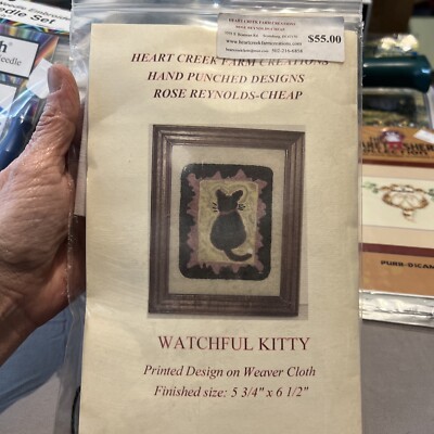 Heart Creek Farms Hand Punch Designs Rose Reynolds Cheap Watchful Kitty