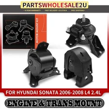 3x Front & Rear Engine Motor & Trans Mount for Hyundai Sonata 06-08 Auto. Trans.