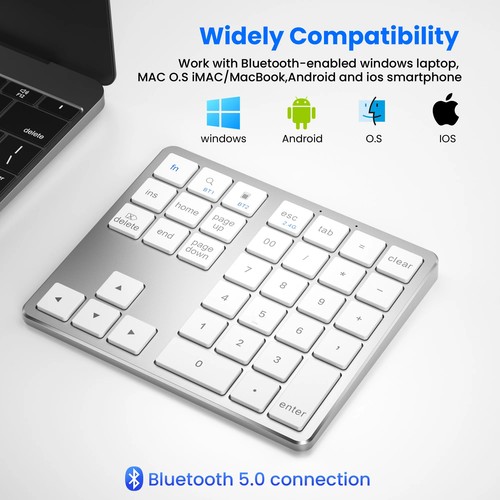 Bluetooth Number Pad Remote Connection Numpad Numeric Keypad for IOS Android - Picture 10 of 17