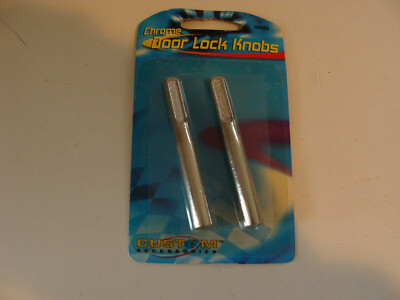 Vehicle Door Lock Knobs pack of 2 Chrome Anti-theft Custom Accessories