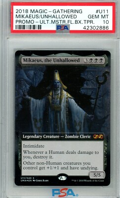 2018 MTG Ultimate Masters MIKAEUS, THE UNHALLOWED PSA 10 FOIL Box