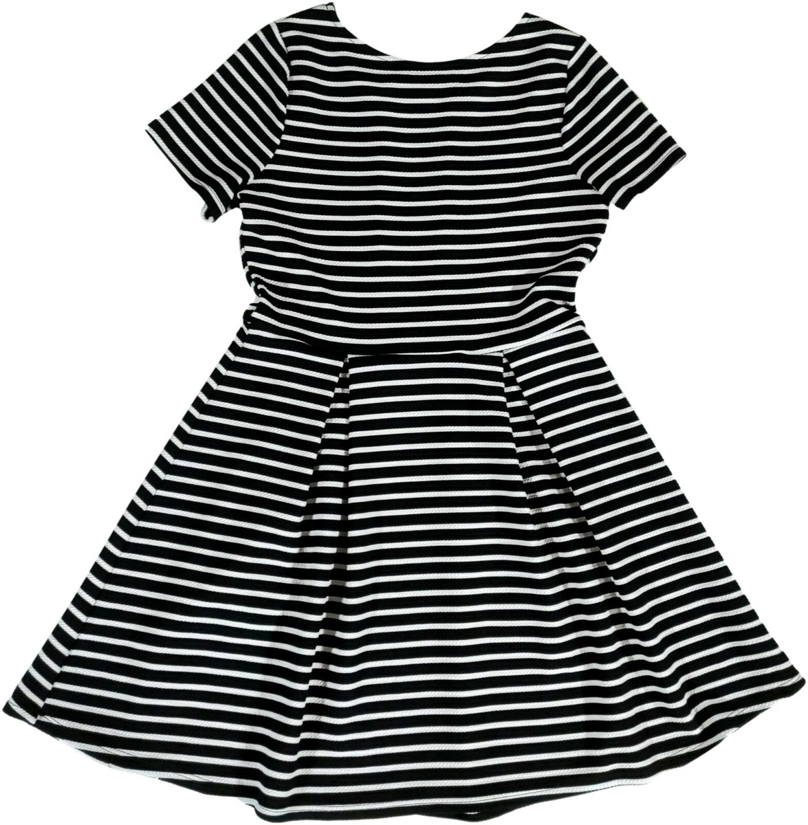 Womens Medium Aina Be Black & White Striped Dress Preowned *CUTE | eBay UK
