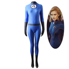 Fantastic Four Invisible Woma Costume Cosplay Bodysuit For Kids Adult Ver2