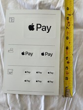 New Apple Pay business storefront matte window cling sticker Kit sheet Decal