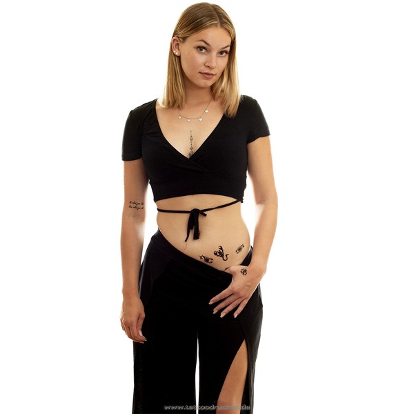 2 X Skorpion Tattoo Karte - In Schwarz - Temporary Body Tattoo - HC164 (2)-image