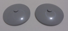 Lego 3960 4211664 4x4 round dish Inverted Medium Stone Grey x2