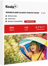 Koala Thick Photo Paper 8.5X11 Inches Heavyweight Double Sided High Glossy 100 S