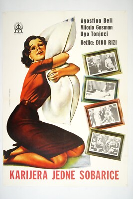 TELEFONI BIANCHI THE CAREER OF A CHAMBERMAID Orig YU movie poster 1976 DINO RISI