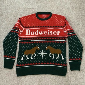 budweiser clydesdale christmas sweater