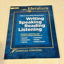 Glencoe Literature Unit 3 Teaching Resources: Writing Speaking Reading Listening