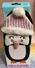 ZAPATILLA NIÑA PENGUIN CRITTER TALLA M-11/12 NUEVA/PANTUNFLAS PARA NINA