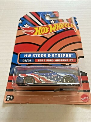 Hot Wheels-HW Stars & Stripes-2018 Ford Mustang GT-NEW-Free First