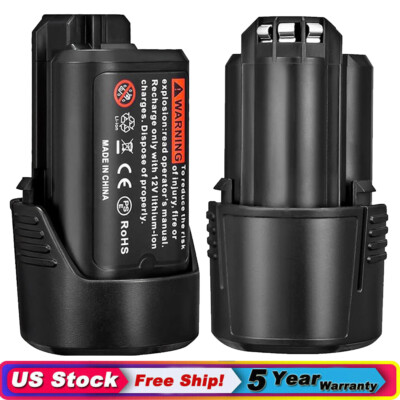 2Packs 4.8Ah BAT411 Li-ion Battery for Bosch 10.8 Volt GBA12V30 BAT420 BAT411