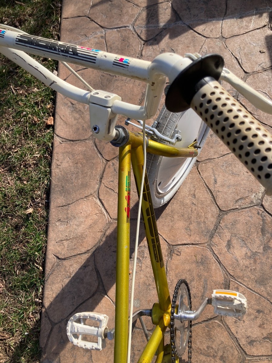 Restored Huffy Sigma Yellow Metallic 80s BMX Bike 20 Restored Huffy Sigma Yellow Metallic 80s BMX Bike 20