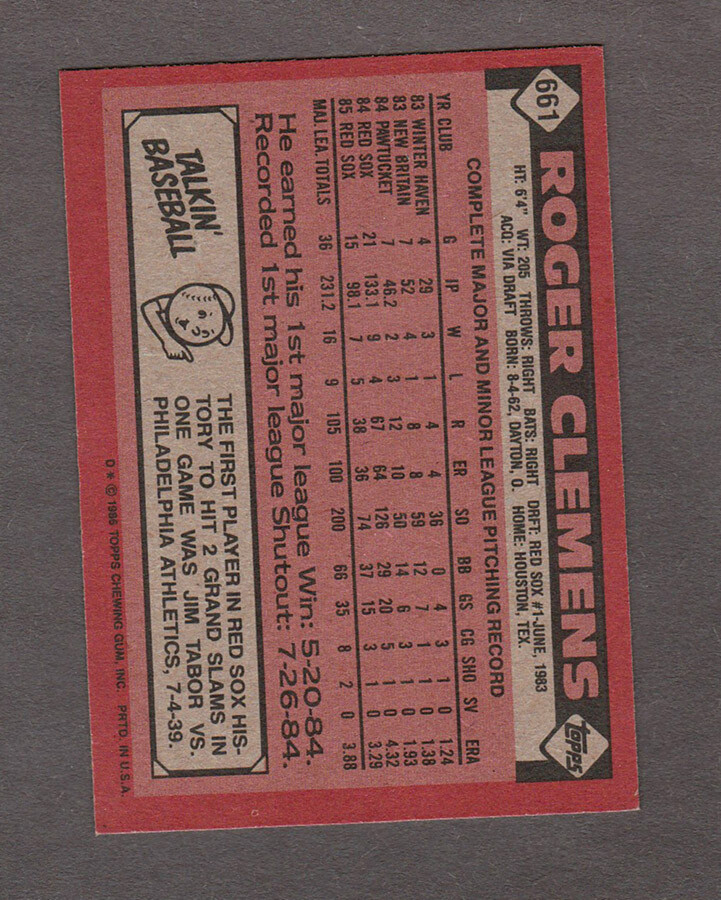 1986 Topps Baseball Cards HOF & Stars You Pick Your Card Complete