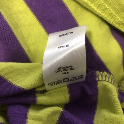 Supreme Bar Stripe Tee Shirt Purple Mens Size Large OG RARE | eBay
