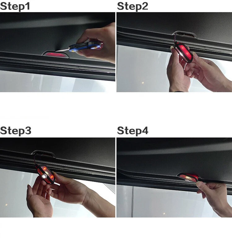 HD Red AMG LED Door Welcome Courtesy Lights For Mercedes Benz S Class 2014-2021 - Image 2 of 4