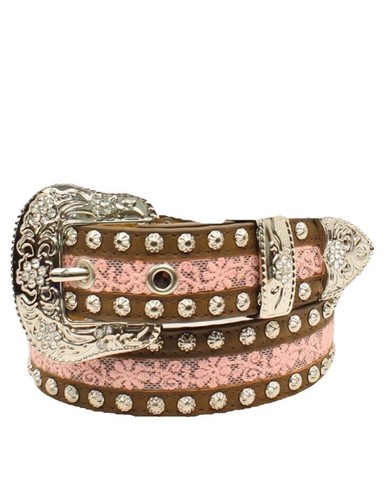 ARIAT Floral Stamped Leather Cintura Uomo