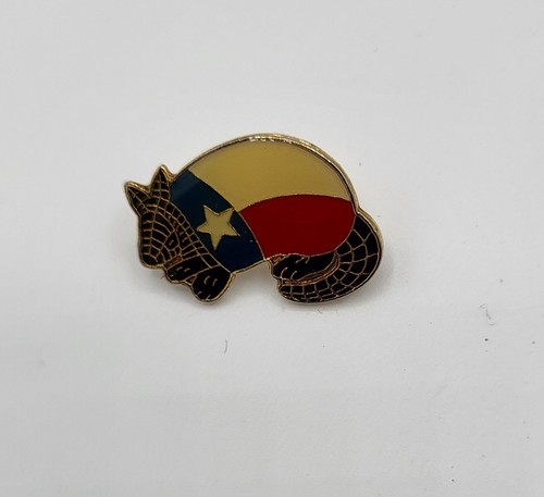 Texas Flag Armadillo hat pin.  Missing the back to hold it. Made in USA. - Picture 1 of 2