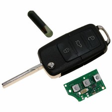Für Volkswagen VW Funkschlüssel Sendeeinheit Tasten 433MHz ID 48 Transponder A17
