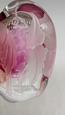 Etched Parrot Heart shape Perfume Bottle Phyllis Polito Zellique