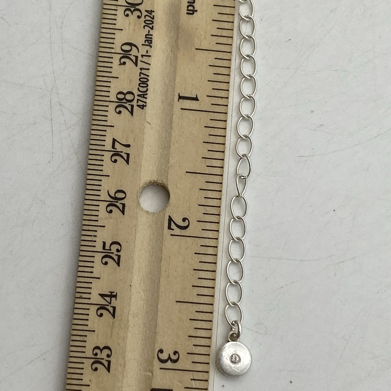 Bold Silver Tone Hammered Interlocking Rings Stat… - image 7