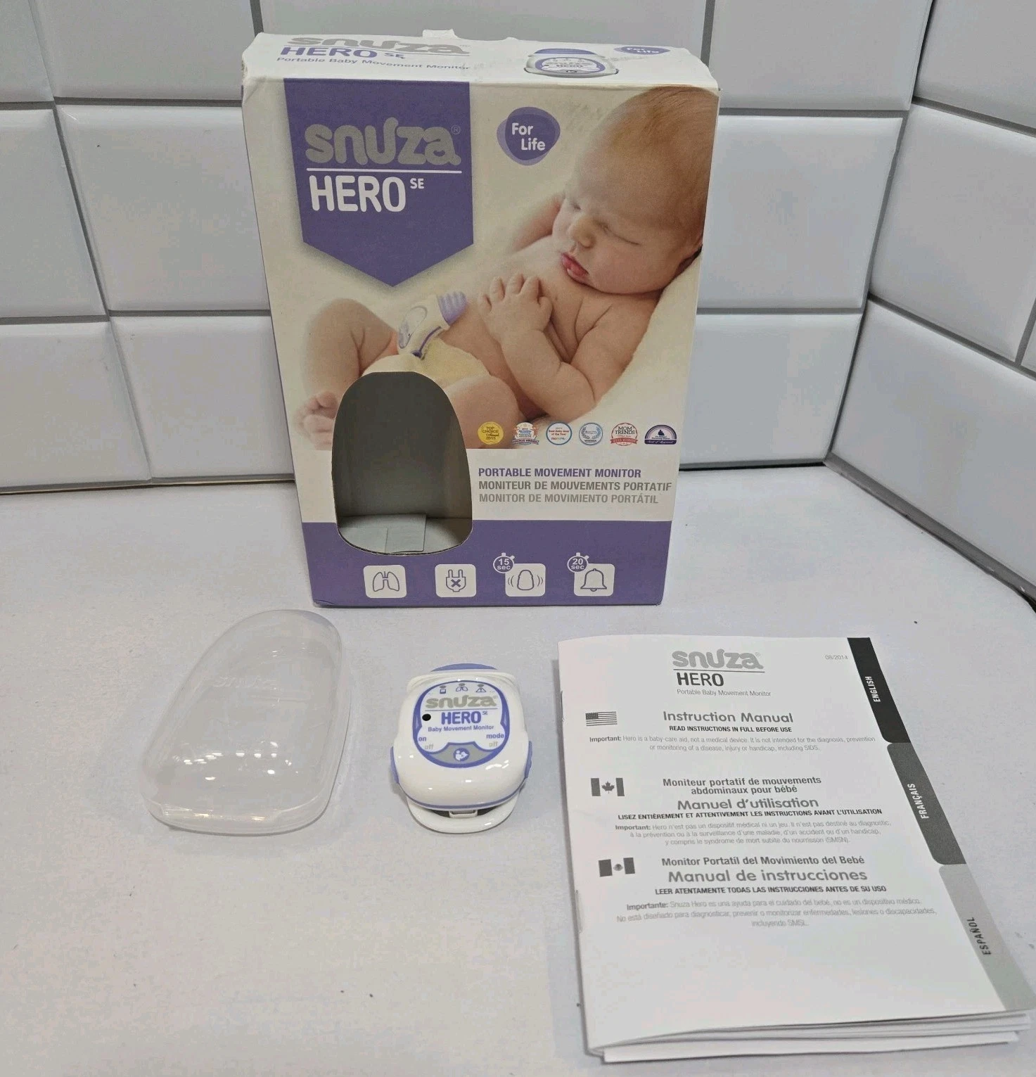 Snuza Hero SE Wearable Baby Abdominal Movement Sleep Monitor Infants