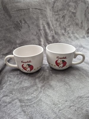 Campbell's Soup Kid Handled Mug Bowl Houston Harvest 2002 Set Of 2
