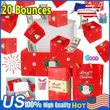 Surprise Gift Box Explosion Money Box for Cash, 2025 Merry Christmas Pop-Up Gift