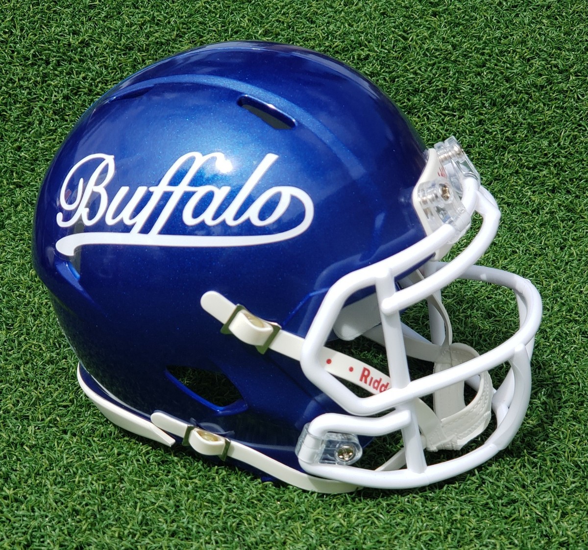 chicago bulls football helmet UNIVERSITY OF BUFFALO BULLS 2025 SCRIPT LOGO FOOTBALL MINI HELMET