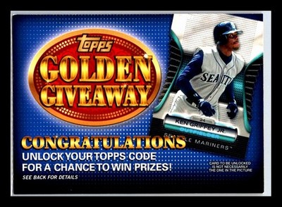 Ken Griffey Jr. 2012 Topps Golden Giveaway Code Cards #GGC-20 Seattle Mariners 