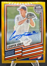 2026 Panini USA Baseball Stars & Stripes Prizm Cooper Jones Gold Autograph /10